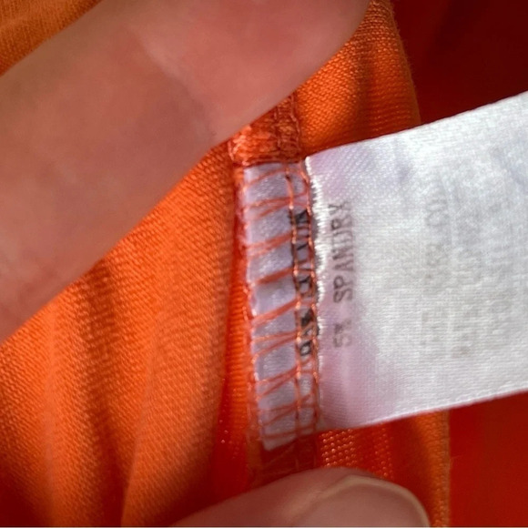 Smily face t-shirt with beads, orange - Picture 5 of 5